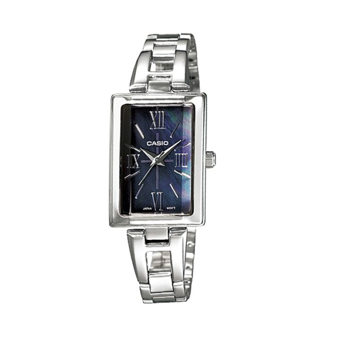 Reloj Casio Mujer de Acero Cuadrante Gris Plata